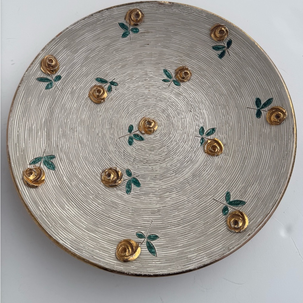 Vintage Italian Fratelli Fanciullacci Mid-century Decorative Plate, 12 inches